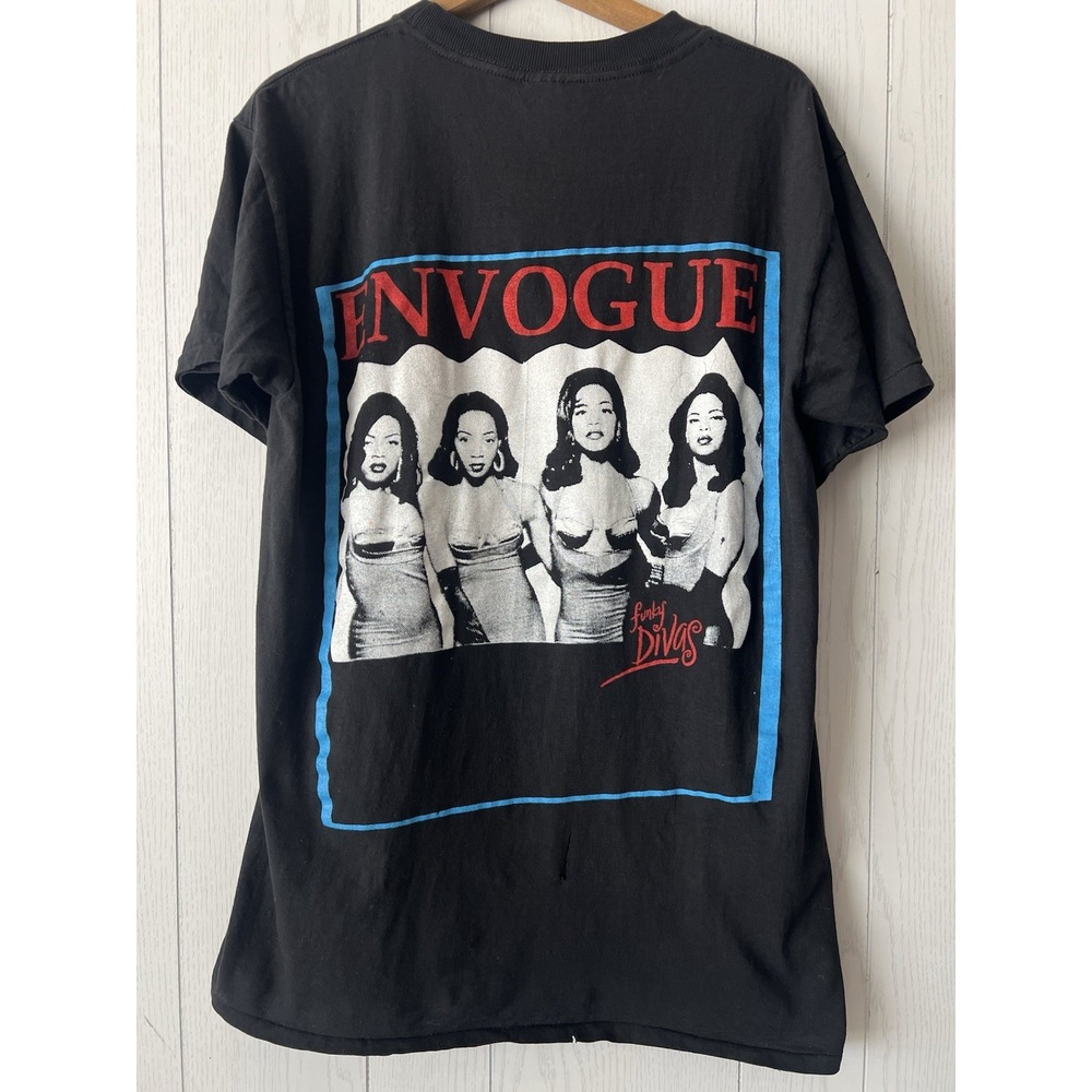 Vintage Luther Vandross En Vouge T-Shirt Men L Funky Divas 90s Double SIded READ